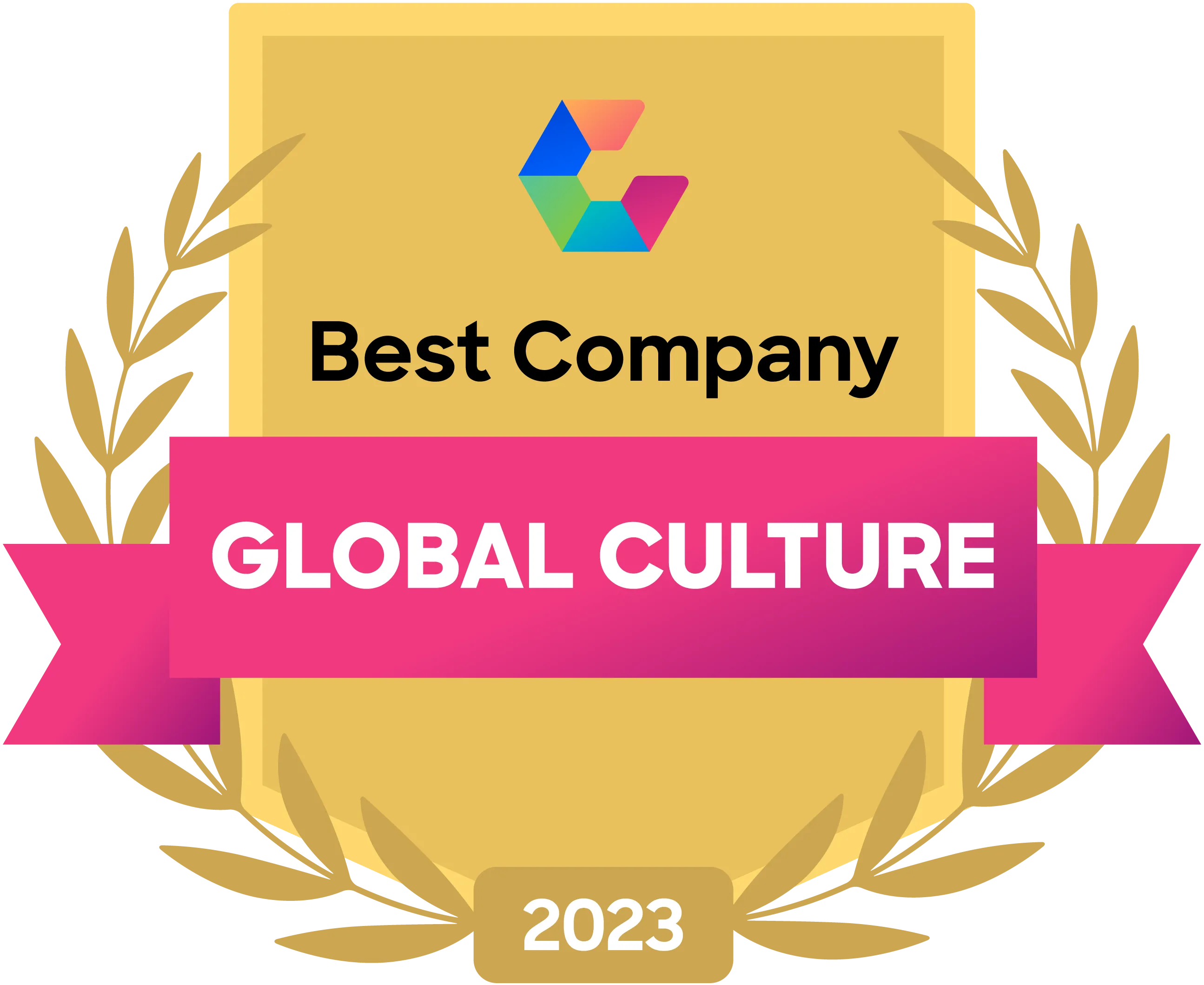2023 Best Company Global Culture Comparably badge