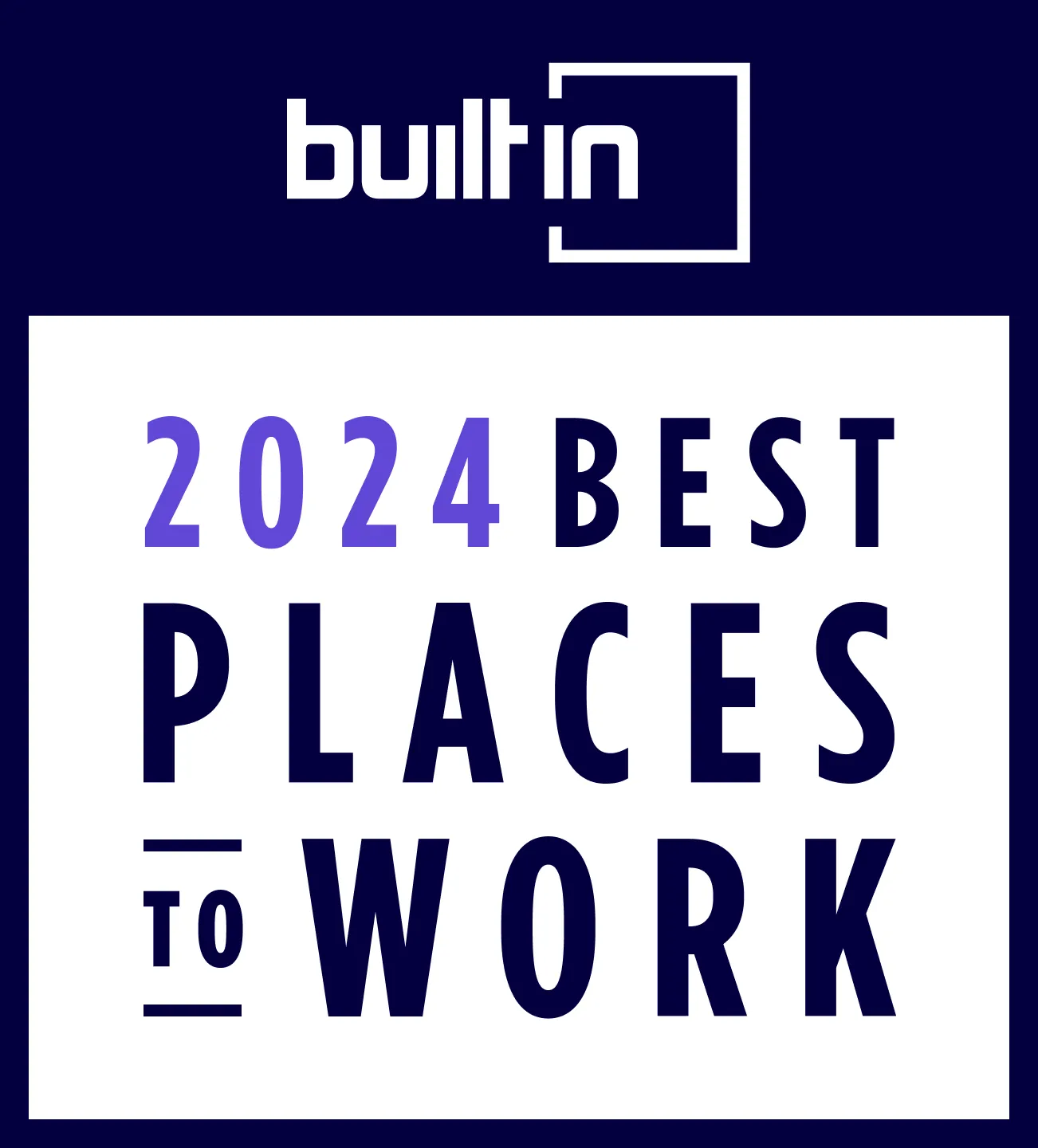 Built In 2024 Best Workplaces badge