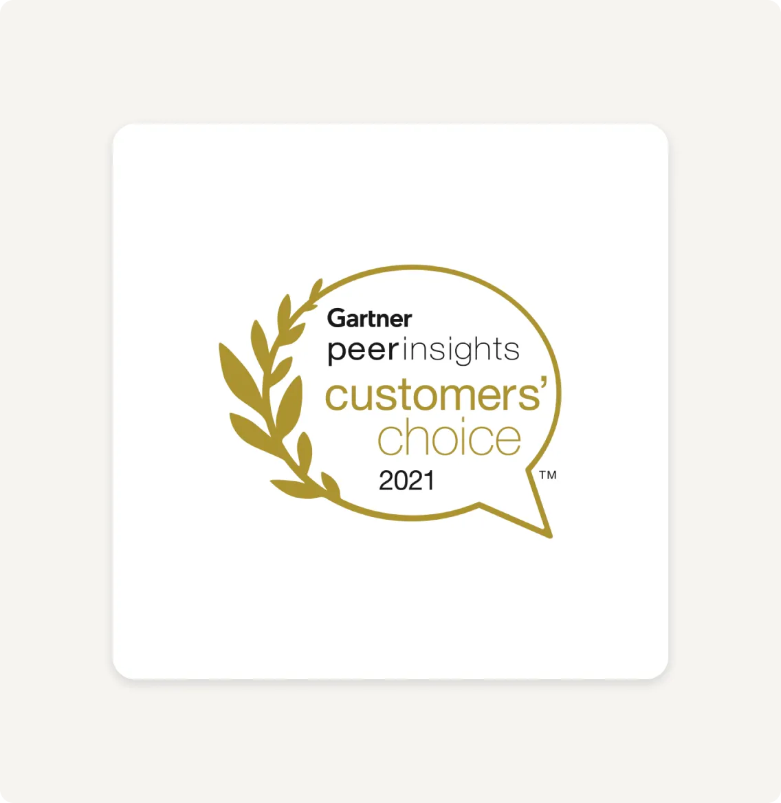 Gartner Peer Insights Customers' Choice 2021