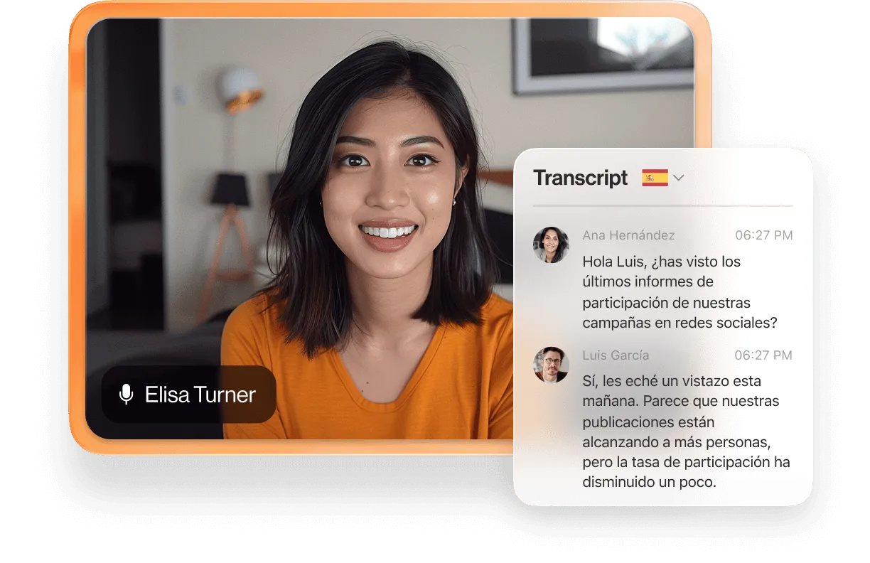 Transcript Translation feature of the RingCentral Events app
