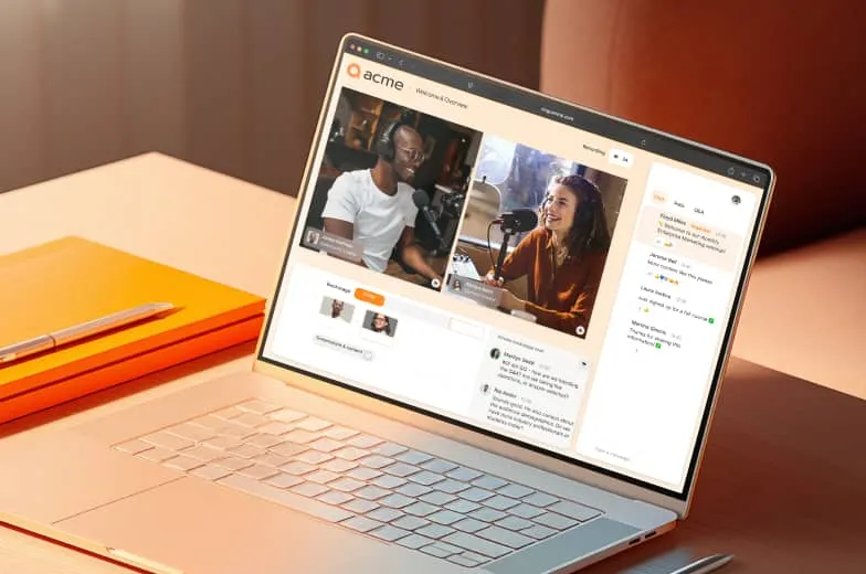 A broadcast of a behind the scenes of an event shown via RingCentral Events