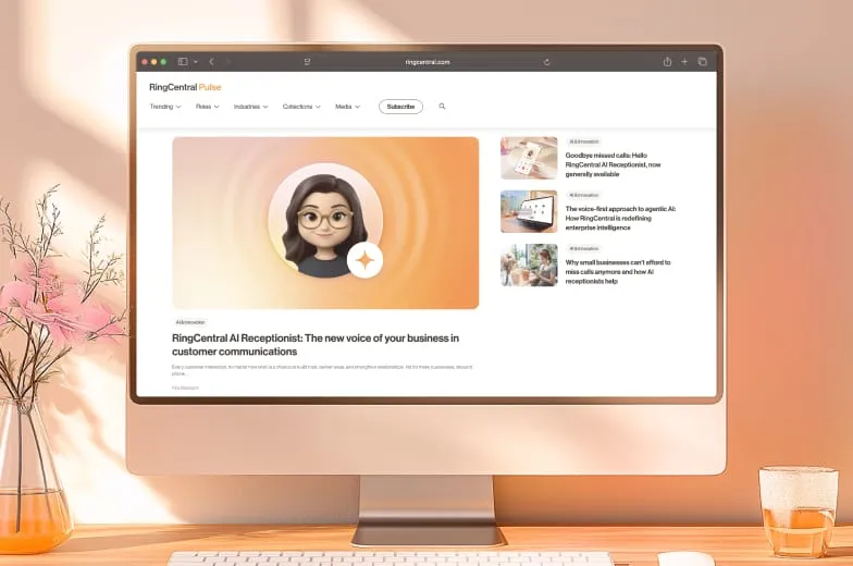 A screenshot of blogs on cloud communications for real estate
