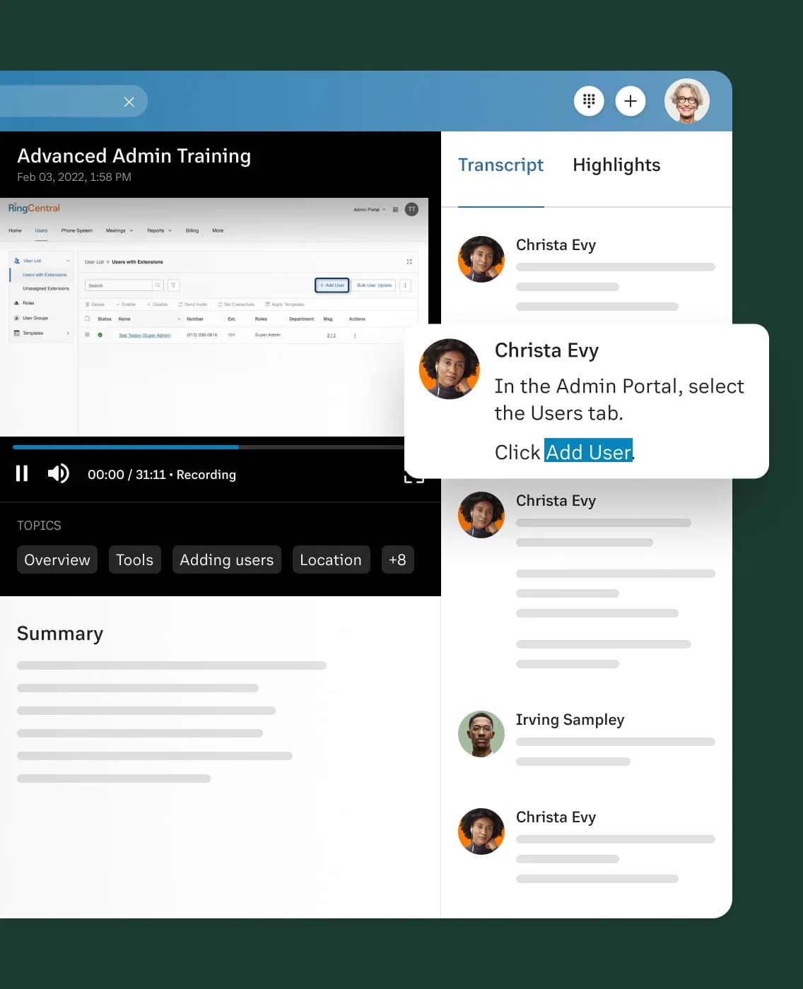 The RingCentral Video Features