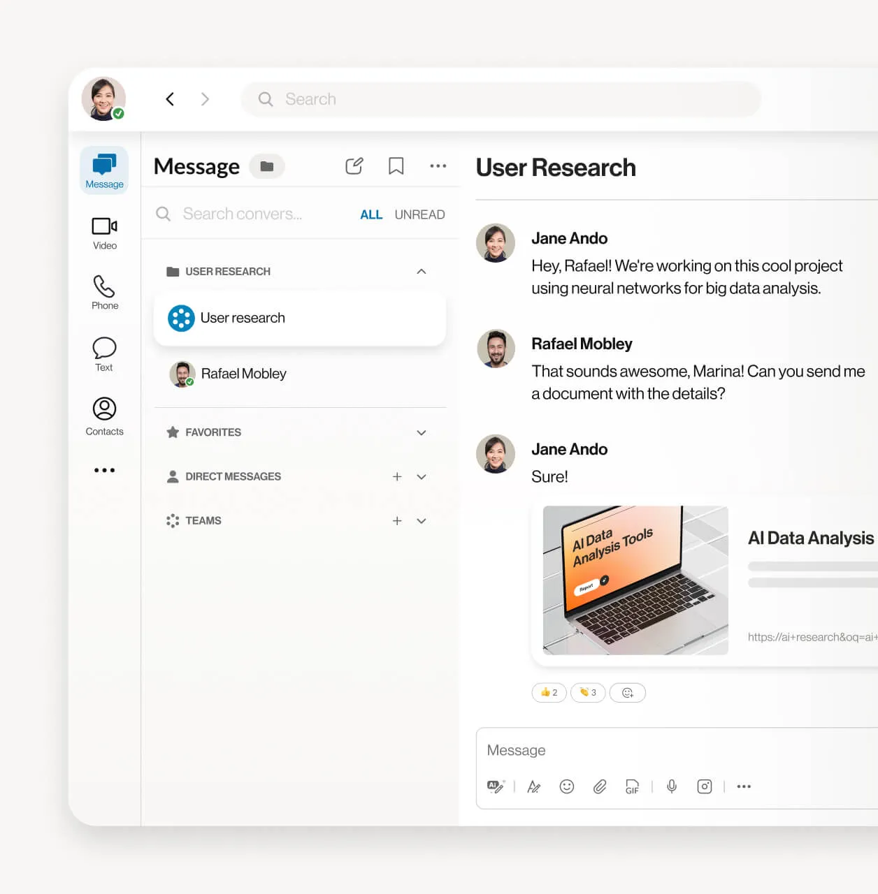 The RingCentral RingEX dashboard viewed on a laptop screen