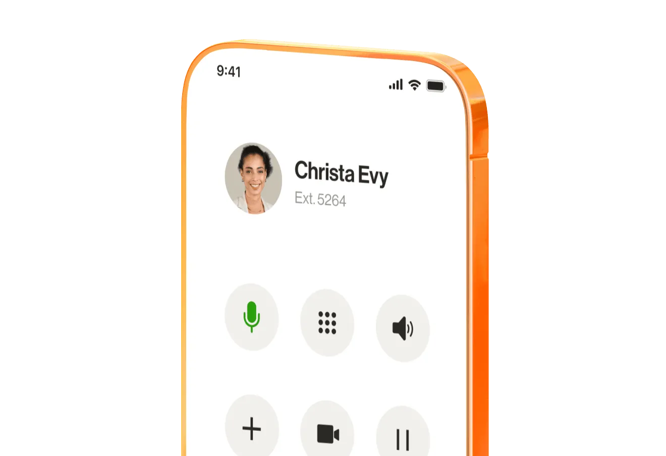 Imagen que muestra el teclado de la aplicación móvil de RingCentral